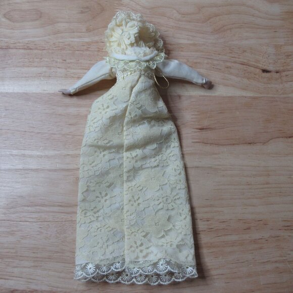 Unique Half Body Porcelain Doll 11" Overall Length Vintage 1970s - Picture 7 of 7